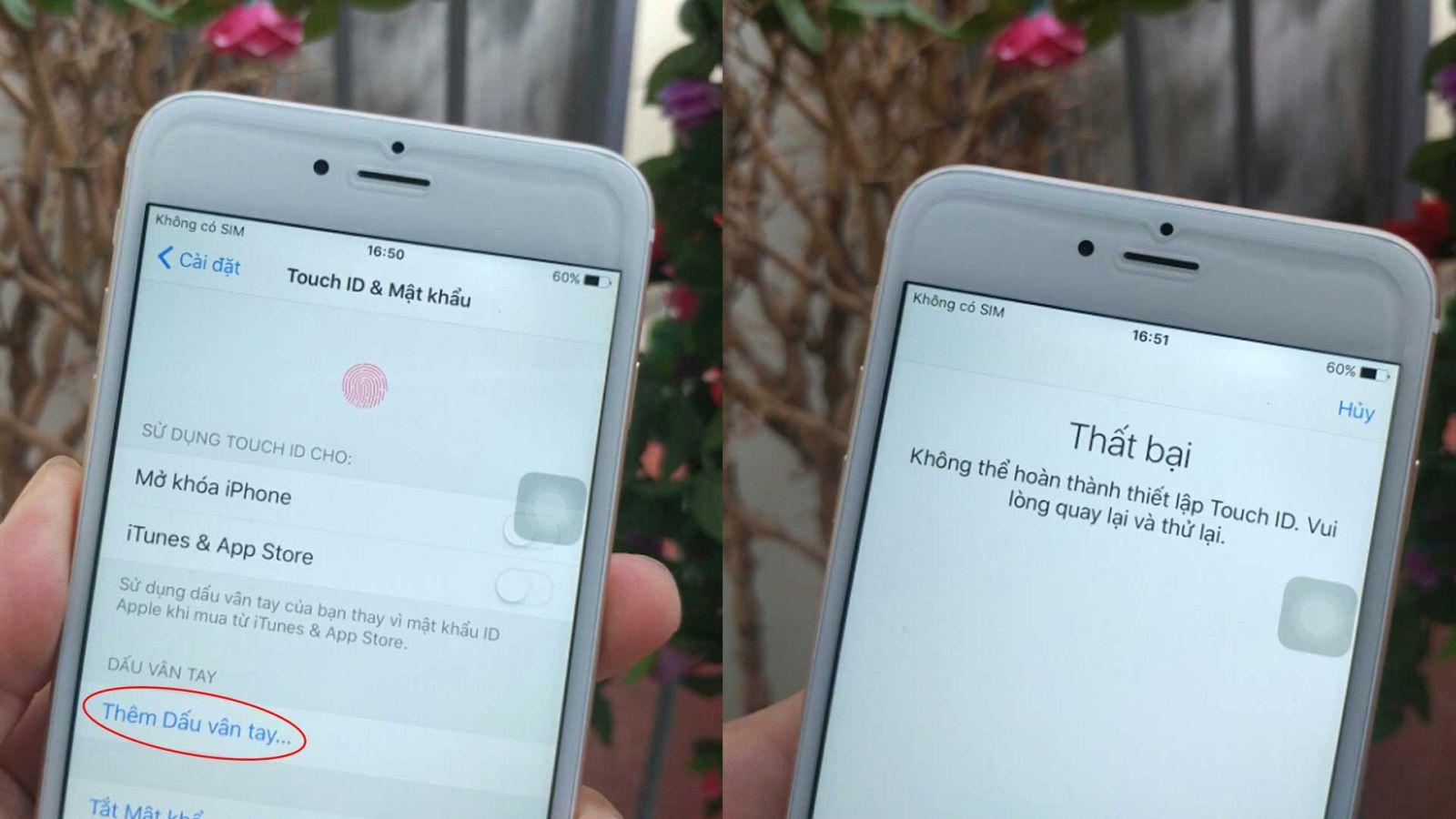 sửa vân tay iPhone 6 giá bao nhiêu
